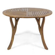 Hermosa - Outdoor Acacia Wood Table Circular Design - R&R Furniture Gallery (Fountain Valley, CA)