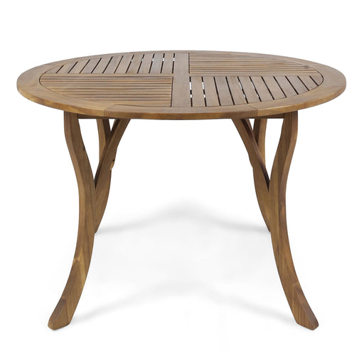 Hermosa - Outdoor Acacia Wood Table Circular Design - R&R Furniture Gallery (Fountain Valley, CA)