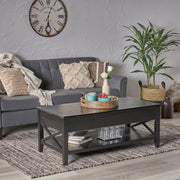 Decatur - Farmhouse Lift Top Coffee Table With Storage - Black / Ash - R&R Furniture Gallery (Fountain Valley, CA)