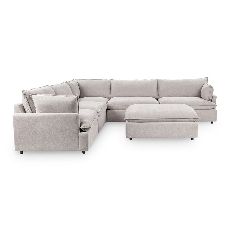 Caplan - 6 Piece Modular Sectional With Ottoman - R&R Furniture Gallery (Fountain Valley, CA)