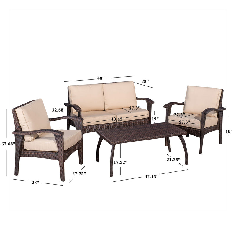 Honolulu - Wicker Set Outdoor Seating - R&R Furniture Gallery (Fountain Valley, CA)