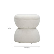 Tomlin Gaming Ruched Ottoman by TOV Furniture, upholstered ottoman with a plush, ruched design and versatile style.