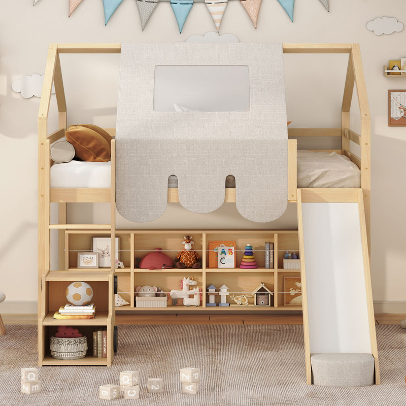 Loft Bed With House Shaped Frame And Tent - R&R Furniture Gallery (Fountain Valley, CA)