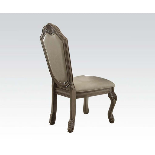 Chateau De Ville - Side Chair (Set of 2) - Synthetic Leather & Antique White - R&R Furniture Gallery (Fountain Valley, CA)