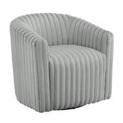 Alexa - Barrel Swivel Chair - Gray - R&R Furniture Gallery (Fountain Valley, CA)