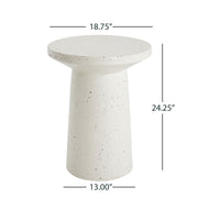 Terrazzo - Outdoor Side Table - White - R&R Furniture Gallery (Fountain Valley, CA)
