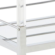 Chaseton - Bar Cart - Clear / Silver Finish - R&R Furniture Gallery (Fountain Valley, CA)