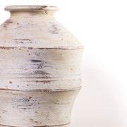 Visha - Scalloped Distressed Terracotta Vase - Cream - R&R Furniture Gallery (Fountain Valley, CA)