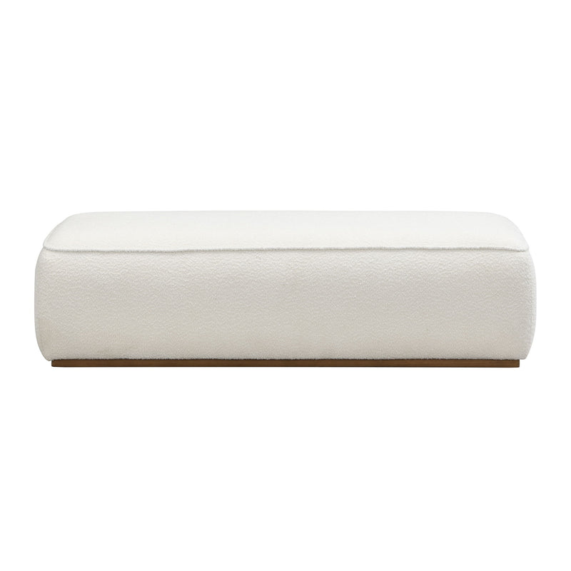 Grainy Footstool For Home - Beige - R&R Furniture Gallery (Fountain Valley, CA)