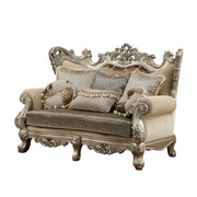 Ranita - Loveseat With 6 Pillows - Fabric & Champagne - R&R Furniture Gallery (Fountain Valley, CA)