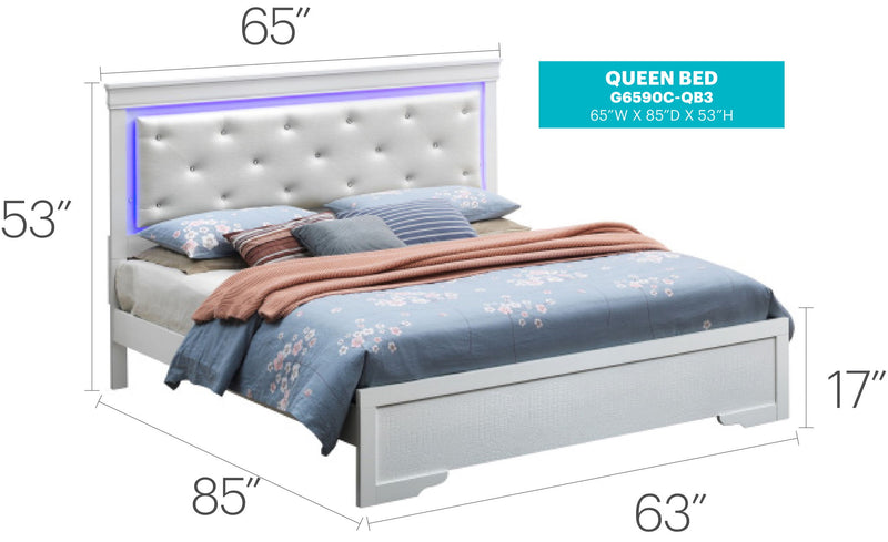 LED Elegant Bed - R&R Furniture Gallery (Fountain Valley, CA)