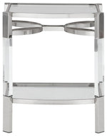 Chaseton - Accent Table - Clear / Silver Finish - R&R Furniture Gallery (Fountain Valley, CA)