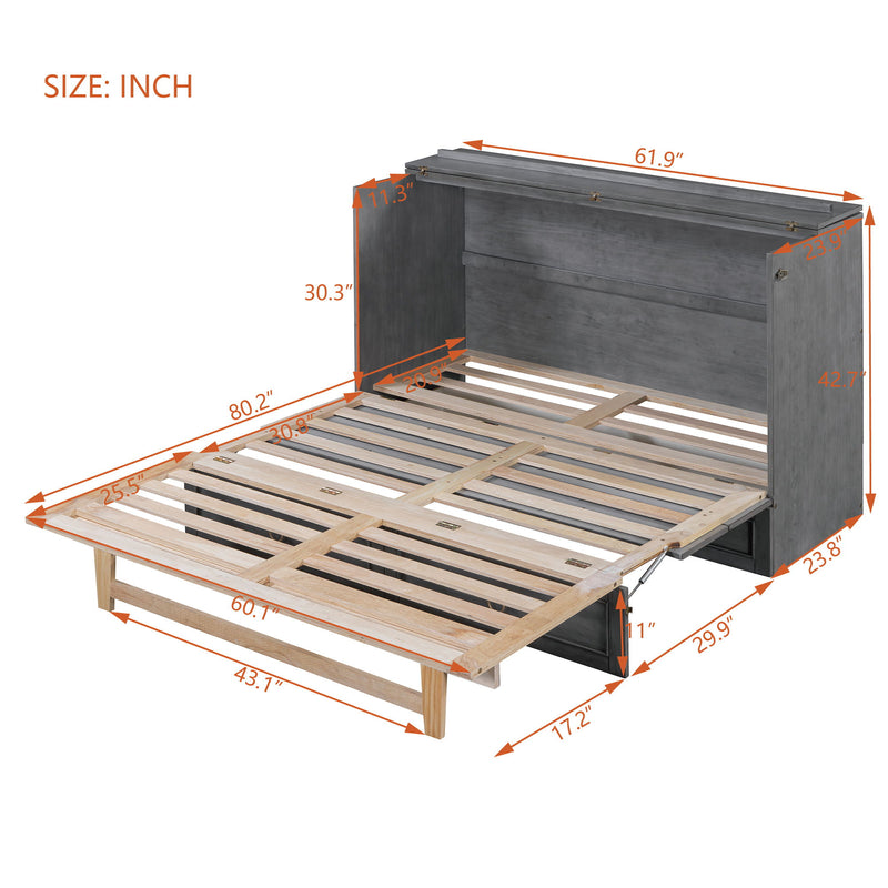 DreamHaus cabinet bed with large drawers, stylish design, and fold-out bed feature, showcasing elegant wooden finish and modern style.