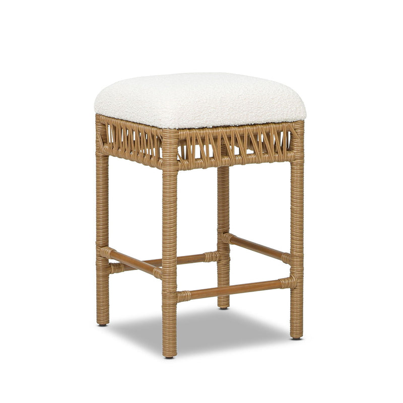 Lucia - Backless Upholstered Counter Stool With Frame - Ivory White - R&R Furniture Gallery (Fountain Valley, CA)