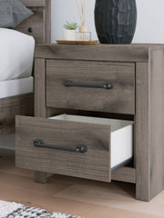 Graystorm - Two Drawer Night Stand - Brown Gray - R&R Furniture Gallery (Fountain Valley, CA)