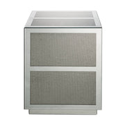 Noralie - 18" End Table With Faux Diamonds - Mirrored - R&R Furniture Gallery (Fountain Valley, CA)