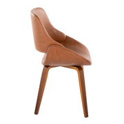 Lumi Source Fabrico mid-century modern dining chairs set of 2 with wooden legs and upholstered seats, stylish and comfortable for dining rooms.