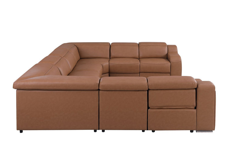 1116 - 8-Piece U-Shaped Sectional Sofa In With 4 Power Recliners & Power Headrests