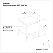 Natasha - Multifunctional Storage Ottoman With Tray - R&R Furniture Gallery (Fountain Valley, CA)