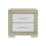 Elsa - 2 Toned Nightstand With Bar Handle And Spacious Drawers - R&R Furniture Gallery (Fountain Valley, CA)