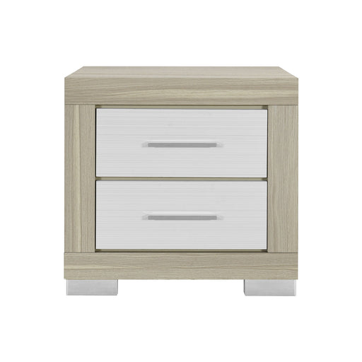 Elsa - 2 Toned Nightstand With Bar Handle And Spacious Drawers - R&R Furniture Gallery (Fountain Valley, CA)