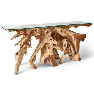 Center Root - 74" x 17" Console Table - Brown