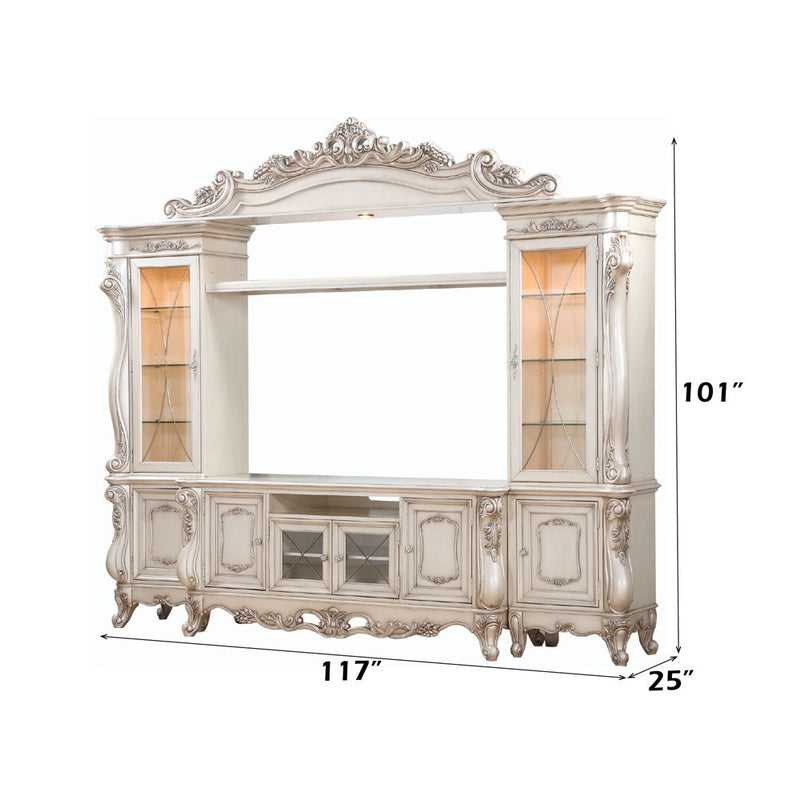 Gorsedd - Entertainment Center - Golden Ivory - R&R Furniture Gallery (Fountain Valley, CA)