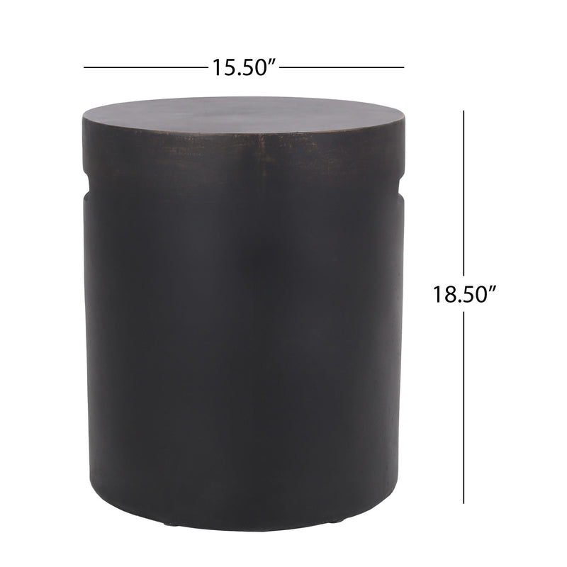 Outdoor End Table With Cutout Handle - Copper - R&R Furniture Gallery (Fountain Valley, CA)