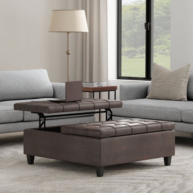 Harrison - Large Coffee Table Storage Ottoman - R&R Furniture Gallery (Fountain Valley, CA)