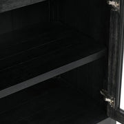 Macarthur - Reclaimed Oak 4 Door Cabinet - Aged Black - R&R Furniture Gallery (Fountain Valley, CA)