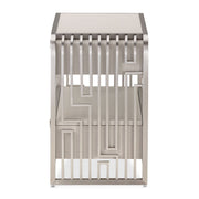 Roxbury Park - Metal Nightstand - Stainless Steel - R&R Furniture Gallery (Fountain Valley, CA)