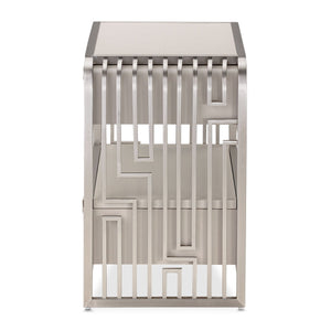 Roxbury Park - Metal Nightstand - Stainless Steel