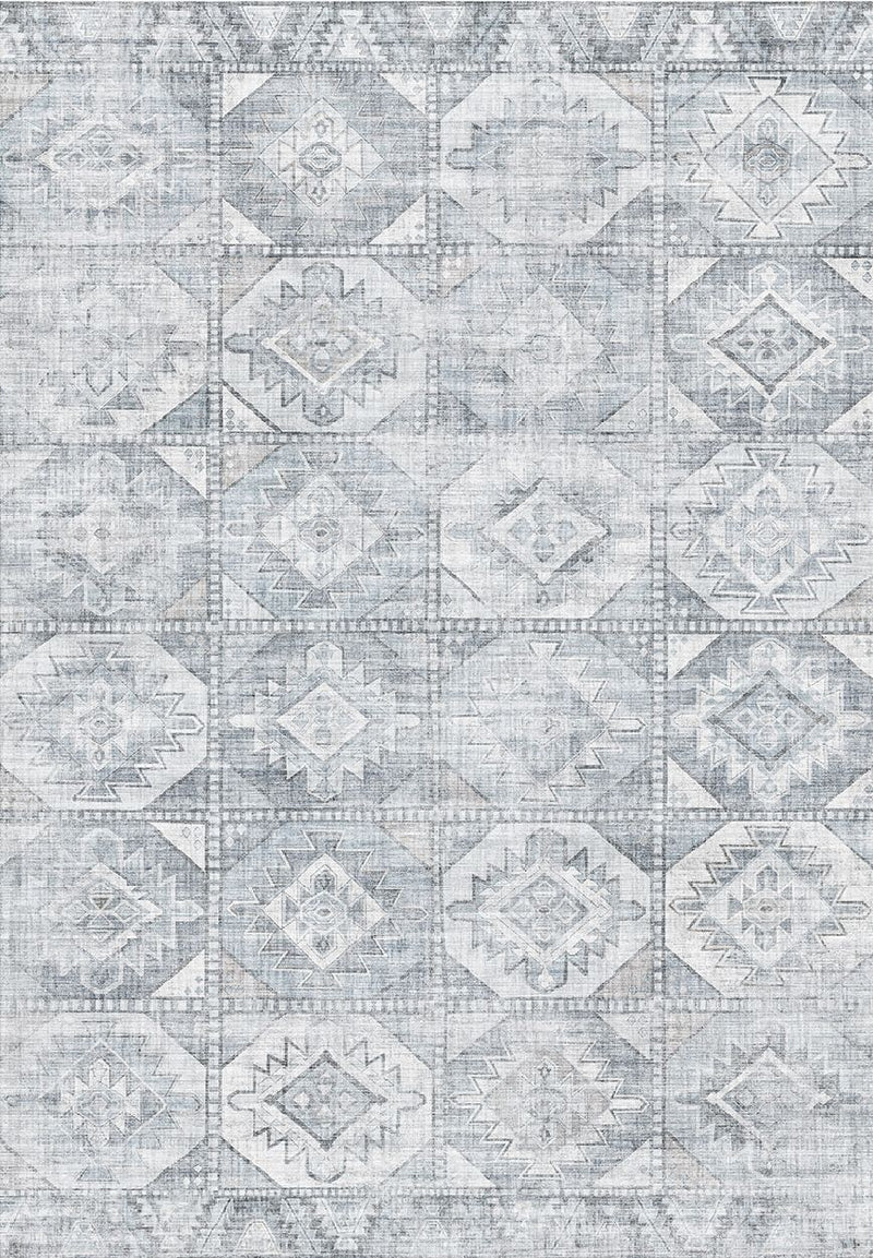 Toucan - 5' X 7' Washable Non - Slip Area Rug - Silver - R&R Furniture Gallery (Fountain Valley, CA)