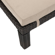 Puerta - Chaise Lounge Frame Cushion Outdoor Wicker Iron - Beige / Dark Brown - R&R Furniture Gallery (Fountain Valley, CA)