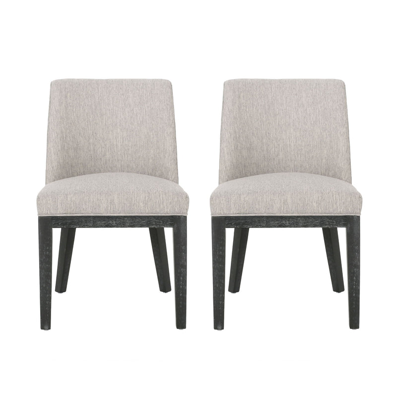 Modern Dining Chair With Durable Fabric Upholstery And Sturdy Wooden Frame (Set of 2) - R&R Furniture Gallery (Fountain Valley, CA)