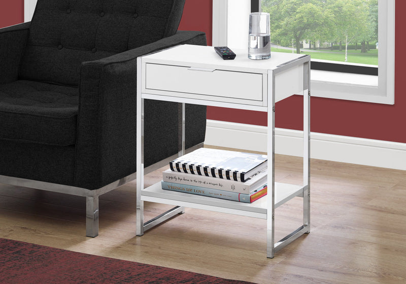Accent Side Table, Storage Drawer, Spacious Tabletop - R&R Furniture Gallery (Fountain Valley, CA)
