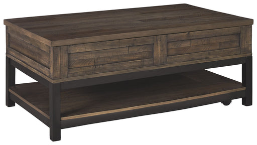 Johurst - LIFT TOP COCKTAIL TABLE - Grayish Brown - R&R Furniture Gallery (Fountain Valley, CA)