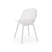 Pair of Noble House Lily Chairs set, modern dining chairs with wooden legs and upholstered seats, shown in a contemporary setting.