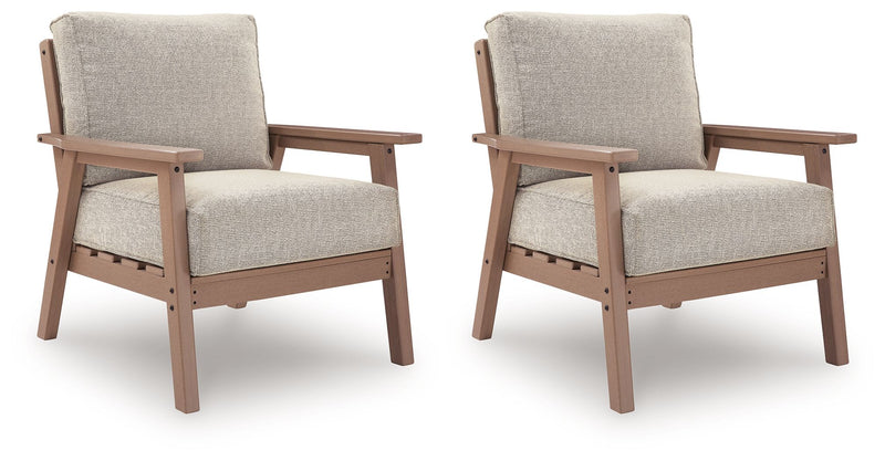 Grover Beach - Lounge Chair With Cushion (Set of 2) - Driftwood - R&R Furniture Gallery (Fountain Valley, CA)