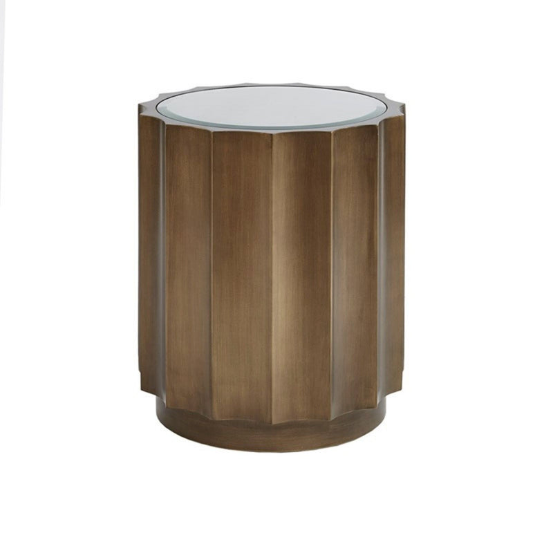 Valentina - Accent Table With Scalloped Edge Design - Bronze - R&R Furniture Gallery (Fountain Valley, CA)