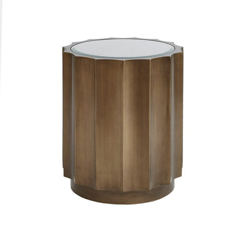 Valentina - Accent Table With Scalloped Edge Design - Bronze - R&R Furniture Gallery (Fountain Valley, CA)