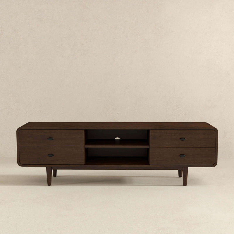 Alexa - TV Stand - Dark Brown / Wood - R&R Furniture Gallery (Fountain Valley, CA)