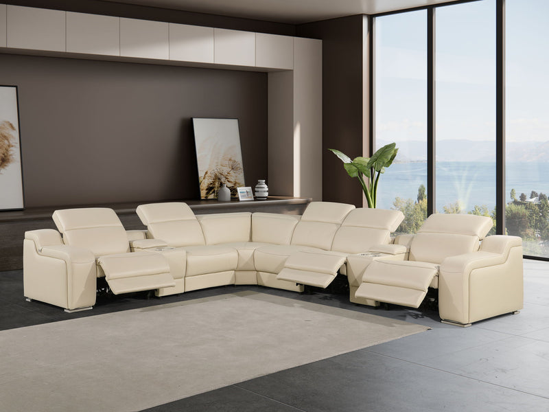 1116 - Power Reclining Italian Leather Sectional - R&R Furniture Gallery (Fountain Valley, CA)