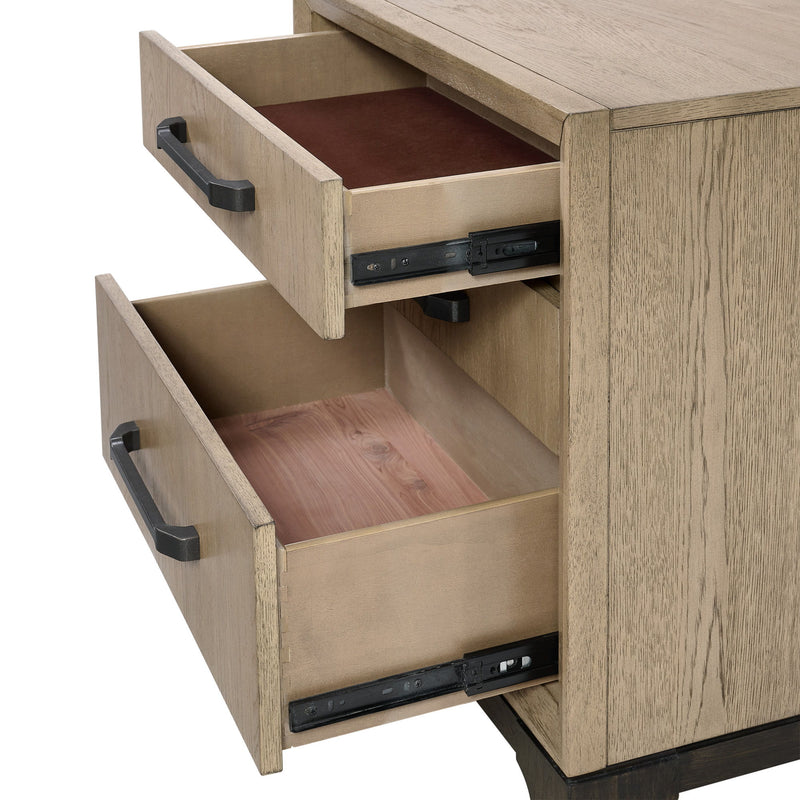 3 Drawer Nightstand With USB Charging Port - Brown - R&R Furniture Gallery (Fountain Valley, CA)
