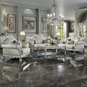 Dresden - Chair With 2 Pillows - Synthetic Leather & Bone White - R&R Furniture Gallery (Fountain Valley, CA)