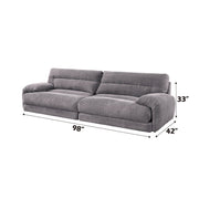 Cadenza - Loveseat - Gray Corduroy - R&R Furniture Gallery (Fountain Valley, CA)