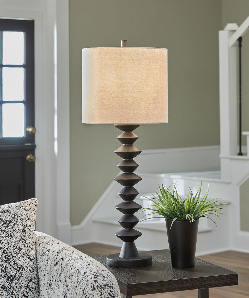 Luanndon - Poly Buffet Lamp - Black - R&R Furniture Gallery (Fountain Valley, CA)