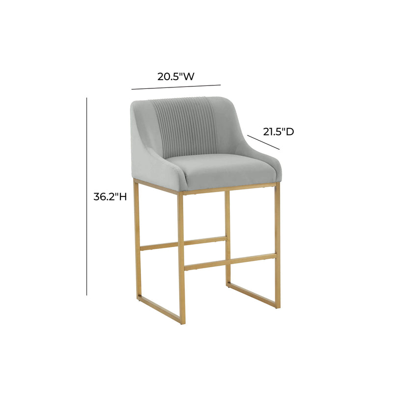 Lisa - Velvet Counter Stool - R&R Furniture Gallery (Fountain Valley, CA)
