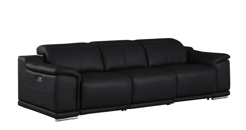 2679 - Genuine Leather Sofa With 3 Power Recliners