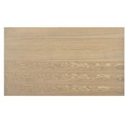 Light ash farmhouse dining table with X-shaped legs by Noble House, showcasing a sturdy wooden surface and rustic design.